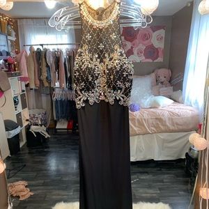 Black designer prom dress